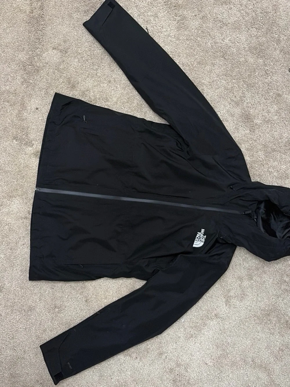 The North Face Black Hooded Rain Jacket for Men